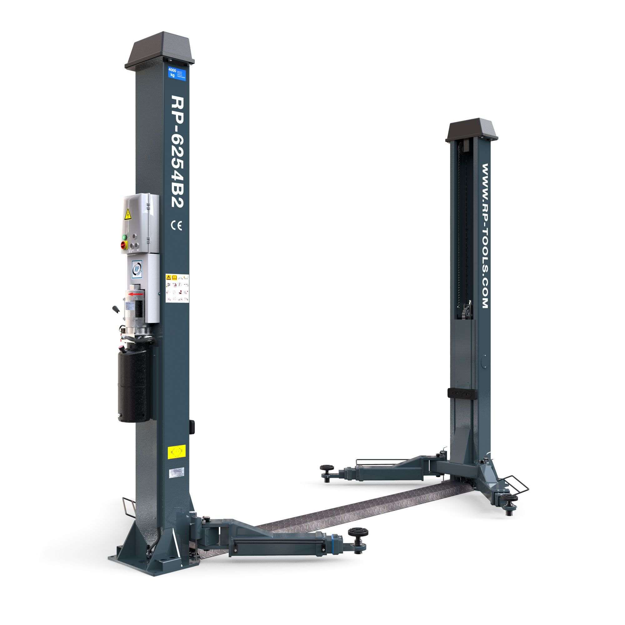 Hefbrug 2-kolommer RP-R-6254B2V-ATC - Onderbouw | RP-Tools (Antraciet)