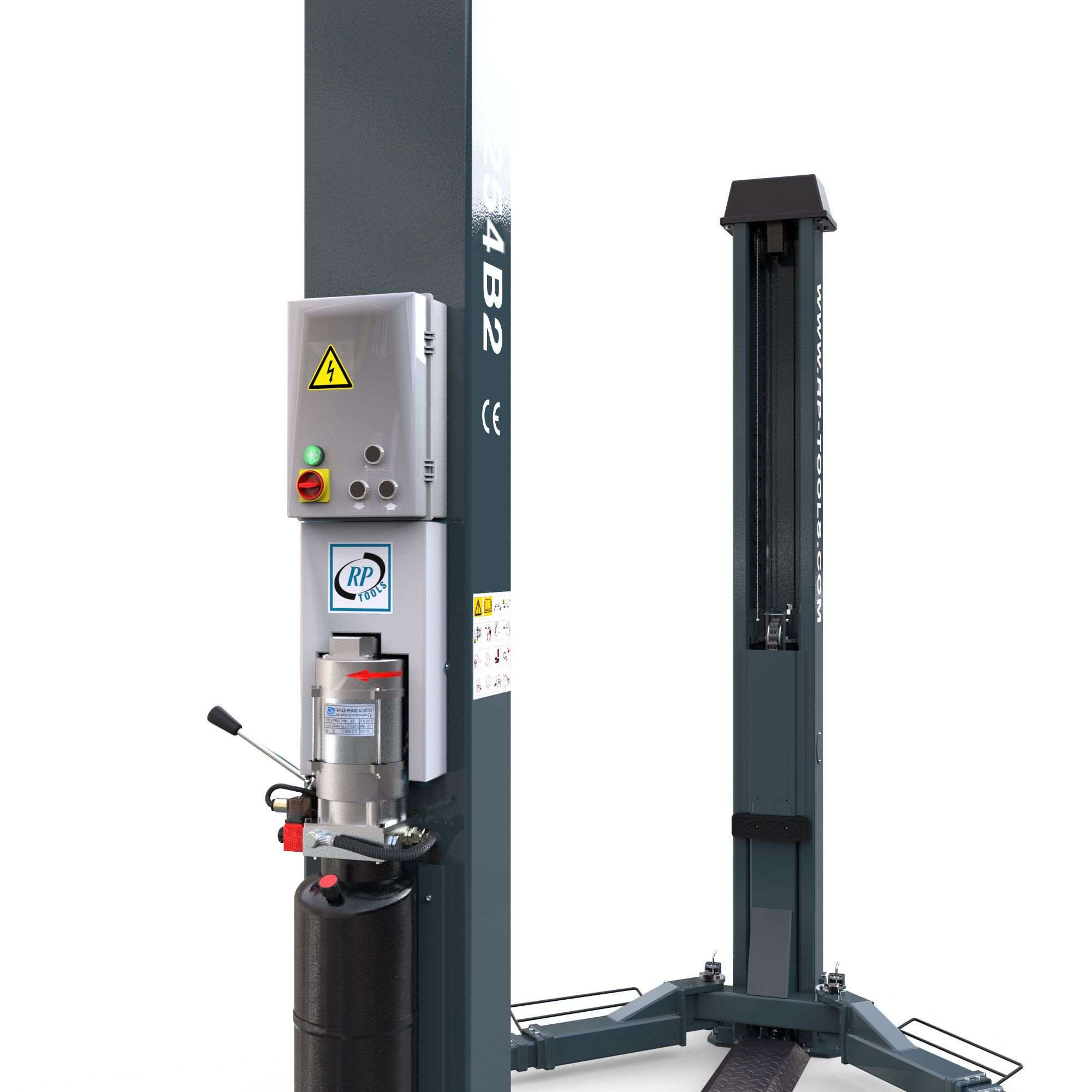 Hefbrug 2-kolommer RP-R-6254B2V-ATC - Onderbouw | RP-Tools (Antraciet) - Afbeelding 6