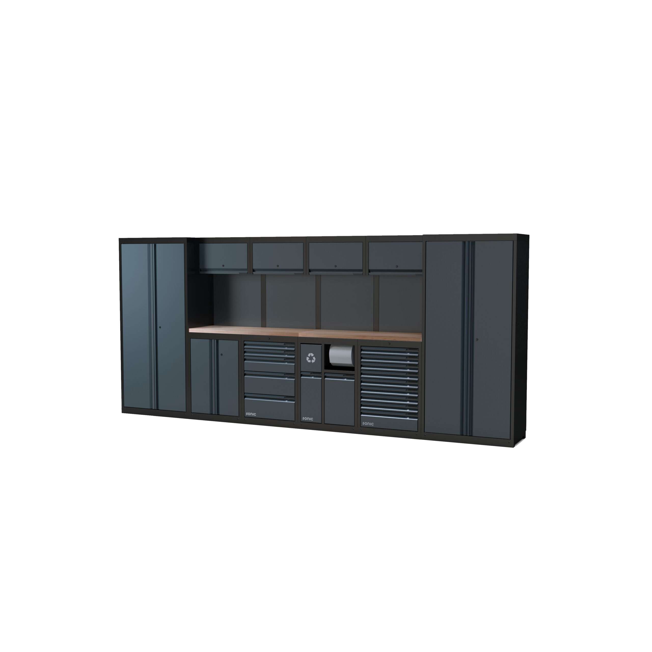 NEXT MSS opstelling - houten werkblad hoog - 4524mm | Sonic